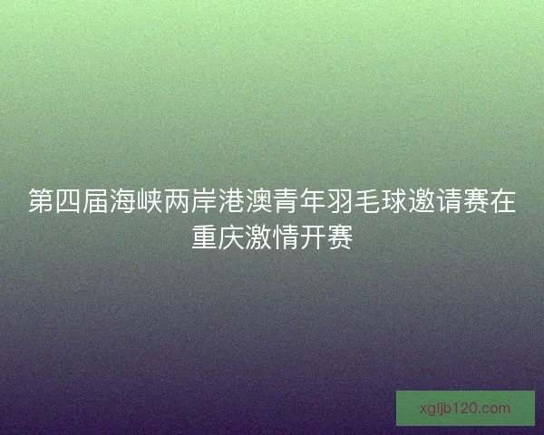 第四届海峡两岸港澳青年羽毛球邀请赛在重庆激情开赛