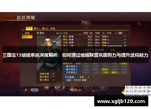 三国志13结婚系统深度解析：如何通过婚姻联盟巩固势力与提升武将能力